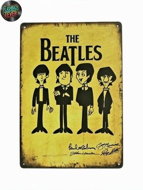 The Beatles Metal Tin Hanging Art Sign